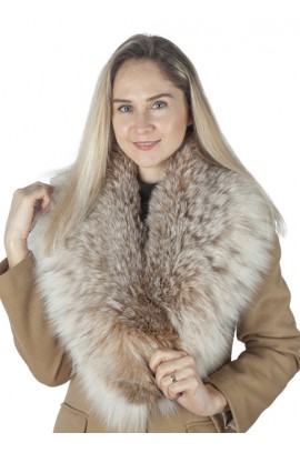 Russian lynx fur collar